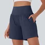 Halara  Softlyzero™ Airy Super High Waisted 2-in-1 Cool Touch Yoga Shorts 7" Photo 0