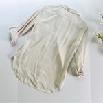 Aritzia  Babaton Women’s Utility Shirt Matte Pearl Relaxed Drapey Twill Button Up Photo 8