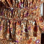 Floral Skirt Set (Top & Maxi Skirt) Women’s Size Large Gorgeous Fall Colors Orange Photo 3