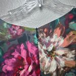 Maison Tara Women's Floral Pleated Midi Dress Dark Floral Print boho event Black Size 10 Photo 9