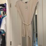 EXPRESS Cream blouse with tie / belt size L Photo 1