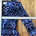 Monsoon  EUC Women's Black Multicolor Aztec Floral Dress Size 6 Photo 5