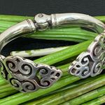Brighton Vintage Retired Filigree Hinged Cuff Bangle Bracelet 49.5g Photo 1