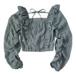 HYFVE Puff Sleeve Long Sleeve Blouse Square Neck Top Size Small Green NWOT Photo 3