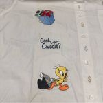 Warner Bros Men's White Cartoon Graphic Shirt size L Size L Photo 6