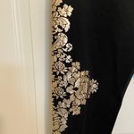 Say What? EUC Say What‎ women’s black gold floral print leggings large Photo 2