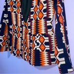 NEW D'Iyanu African Tribal Print Stretch Blazer Women 2X Art to Wear Maximalist Orange Photo 2