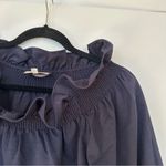 Tuckernuck  Marguerite Off The Shoulder Ruffle Long Sleeve Top Womens Medium Navy Photo 3