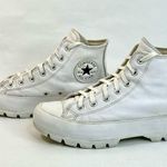 Converse Chuck Taylor White Leather Lug Sole Platform High-tops size 6.5 Photo 5