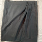 Henri Bendel  Mini Wrap Skirt Black Silk & Cotton‎ Vintage Size 14 Photo 0