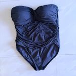 La Blanca  One Piece Swimsuit Strapless Twist Front Bandeau Black Size 14 Photo 12