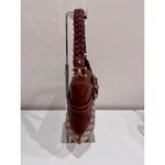 Gucci  Monogram Leather Canvas Gg Horsebit Shoulder Bag Brown Size Medium Photo 2