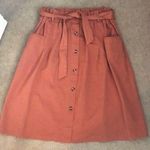 Paper bag Waist Pocket Skirt Orange Photo 1