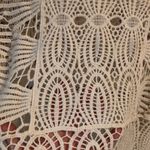 Rebellion NEW  Cream Cotton Crochet Long Sleeve Sweater M Photo 8