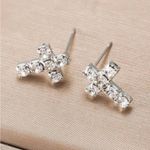 Silver Cross Earrings Photo 1