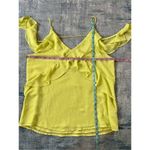 Naked Zebra Neon Yellow Green Cold Shoulder Ruffle Strappy Cami Top Small Photo 3