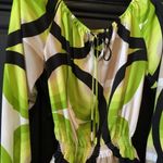 Michael Kors MICHAEL Lime Green Abstract Print Blouse Photo 4