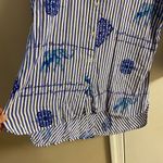 Chico's Chico’s blouse button front elephant print striped Medium Photo 3