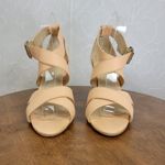 Shoes of Prey Womens Shoes Size 7.5 Nude Peach Strappy Open Toe Heel Sandals Tan Photo 1