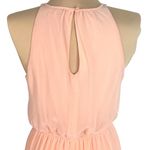 Lauren Conrad Dye Dipped Chiffon Maxi Dress 4 Flowy Beach Boho Vacay Resort Soft Pink Photo 6