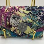 Kipling Rare Multicolored Print Nylon Small Snap Envelope ID Wallet Photo 0