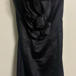 Bebe  Black Satin Slip Dress Size Small 4-6 Cocktail Mini Formal Party Holiday Photo 0