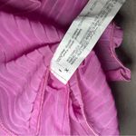 ZARA NEW  pink ruffled & pleated cold shoulder cropped blouse women’s size medium Photo 9