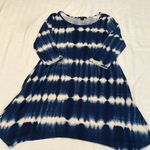 5th & Love szS blue & white tie dye shark bite hem 3/4 sleeves with pockets EUC Photo 1