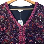 J Jill Womens Oversized Floral Peasant Dress Size 2X Boho Artsy Cottage Loose Purple Photo 5