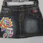 Ed Hardy Y2K  Denim Mini Skirt Photo 0