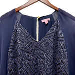 Lilly Pulitzer Carleigh Dress Geo Lace True Navy Cocktail Long Sleeve Size 2 Photo 3