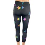 Terez Women's Black Rainbow Stars Foil Capri Athletic Leggings Pants Size XS Photo 2