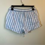 Aerie ✨ Women’s Blue White Striped Elastic Waistband Shorts Small Photo 4