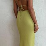 Significant Other Skye Cutout Ribbed Backless Midi Dress In Avocado sz:AU10/US6 Green Size 6 Photo 1