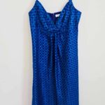 Shoshanna  100% Silk Blue Y2K Chain Link Dress Size 8 Photo 1