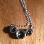 Thai Black Spinel Stainless Steel Necklace Photo 4