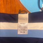 l*space L* Navy and Light Blue Striped Bikini Top Photo 1