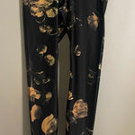 Nike  Black and Gold Floral Leggings Photo 0