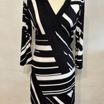 Jaclyn Smith Wrap dress Maxi length black/white L Photo 0