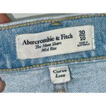 Abercrombie & Fitch  Curve Love Mom Mid Rise Blue Denim Jean Shorts Womens 30 10 Photo 2