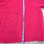 Gap Classic Cable Knit Fisherman Sweater Cable Knit Red Women XL Cotton Pullover Photo 9