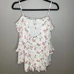 Topshop NWT Floral Cold Shoulder Swiss Dot Long Sleeve Romper Size 8 Photo 7