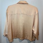 Generation Love NWOT Kenzie Cropped Satin Shirt Top in creamsicle Size L Photo 7