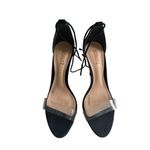 Schutz Black Lace Up Clear Strap Heels Size 8.5 Photo 1