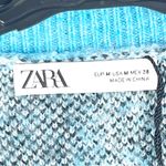 ZARA Wool Alpaca Blend Jacquard Puff Sleeves Animal Print Cropped Sweater Medium Photo 2