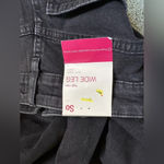 SO  Wide Leg High Rise Black Button Fly Jeans Juniors Size 9 Stretch 90s NWT Photo 9