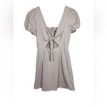 Buddy Love Sasha Tie Front Cut Out Mini Dress Size XS Gray Photo 1