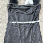 Princess Polly NEW So Extra Mini Dress is Black with feathers Photo 10