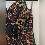 Sequin High Slit Strapless Dress, Size Large Black Photo 2