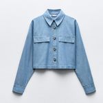 ZARA Women's Blue Denim Jacket Photo 0
